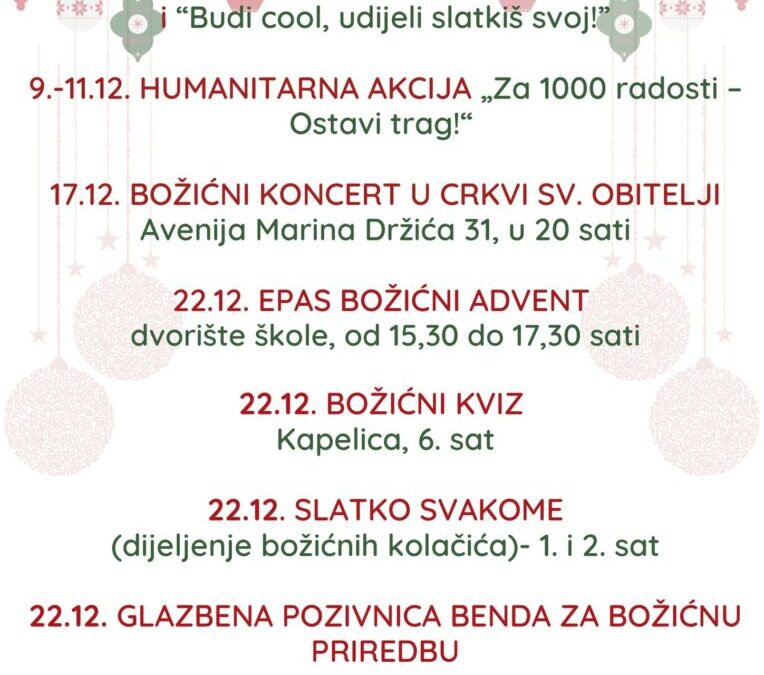 Božićni dani u Sedmoj